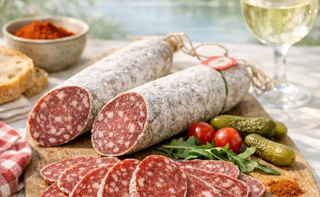 Szegedi szalámi oder Szegedi téliszalámi (Wintersalami aus Szeged)